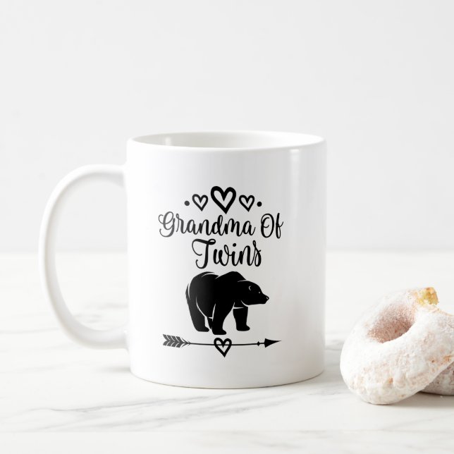 Mug Grand-mère des jumeaux mignons (Avec donut)