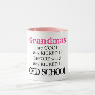 Mug Grand-mère est cool et la vieille école, drôle 