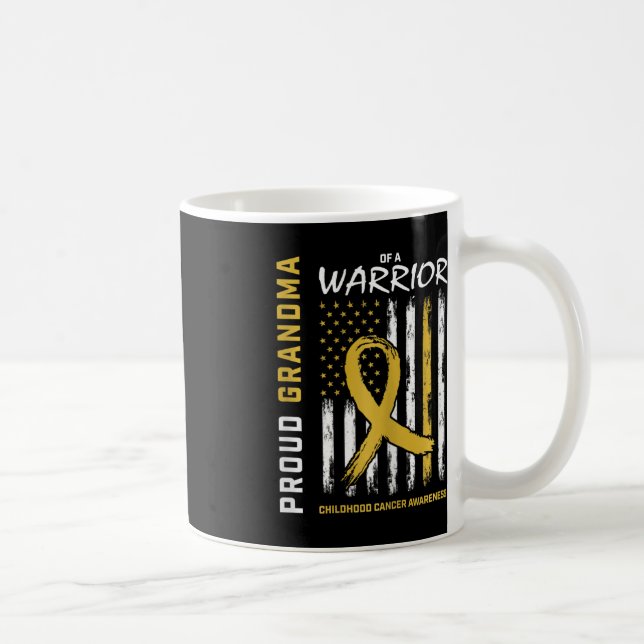 Mug Grand-mère fière de l'or Amer de sensibilisation a (Droite)