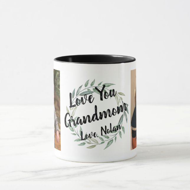 Mug Grand-mère grand-père Photo Musique de grand-enfan (Centre)