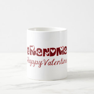 Mug Grand-mère Happy Valentine Cute Cupid Typographie