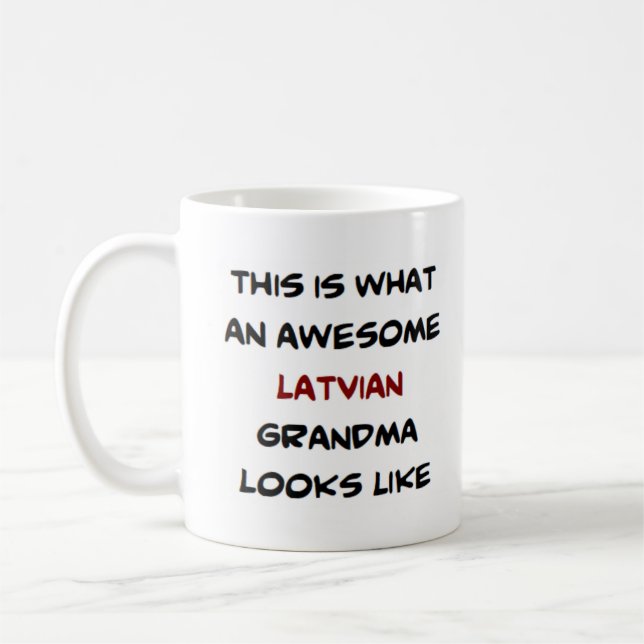 Mug grand-mère lettone, génial (Gauche)