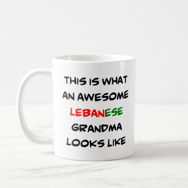 Mug grand-mère libanaise, géniale (Gauche)