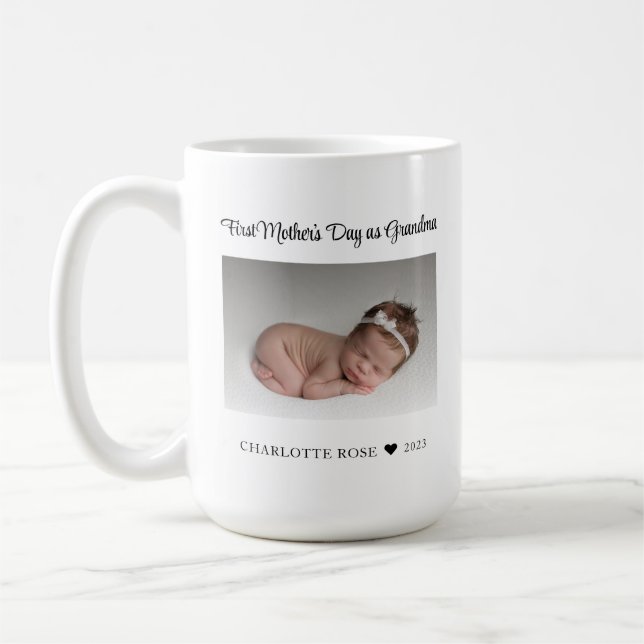 Mug Grand-mère Première Fête des mères Nouveau bébé Ph (Gauche)