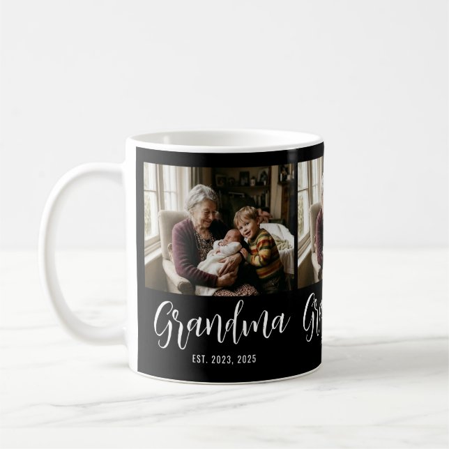 Mug Grand-mère Script Noir 3 Photo (Gauche)
