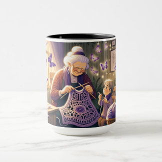 Mug Grand-mère tricot.