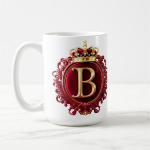 Mug Grand monogramme B sur velours rouge