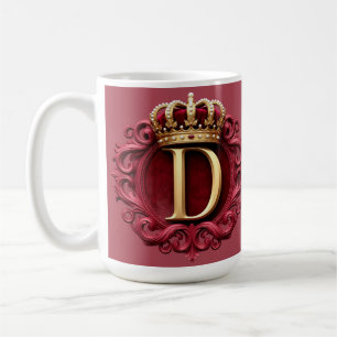Mug Grand Monogramme D sur Velours Rouge