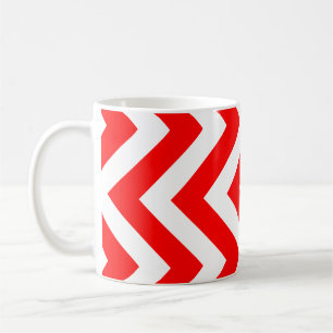 Mug Grand Motif vertical Chevron rouge et blanc