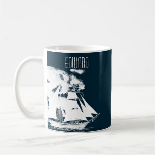 Mug Grand navire et nuages Nautiques