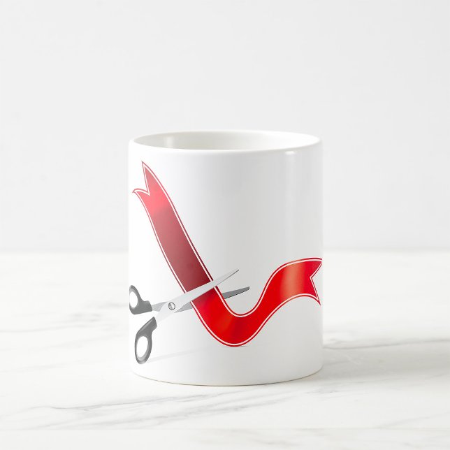 Mug Grand Ouverture Célébration Ciseaux Couper le ruba (Créateur téléchargé)