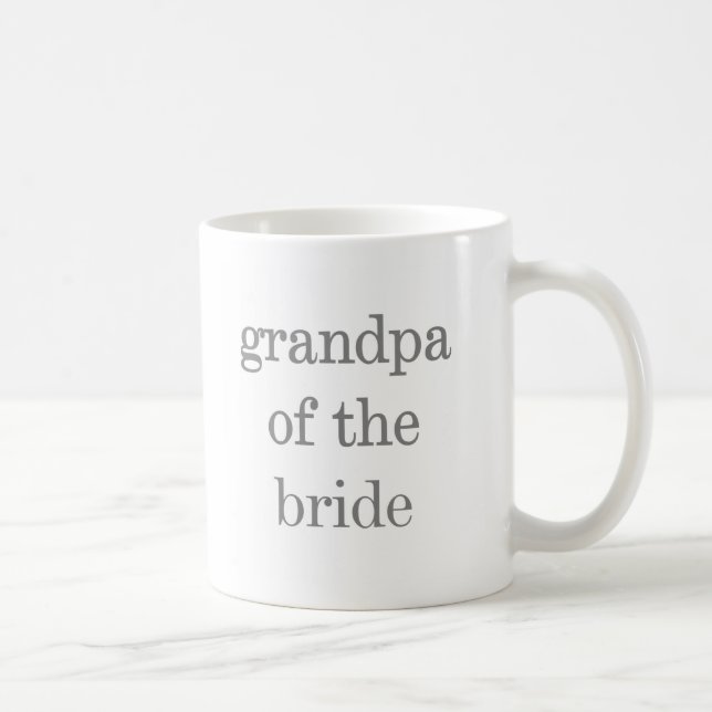 Mug Grand-papa gris des textes de jeune mariée (Droite)