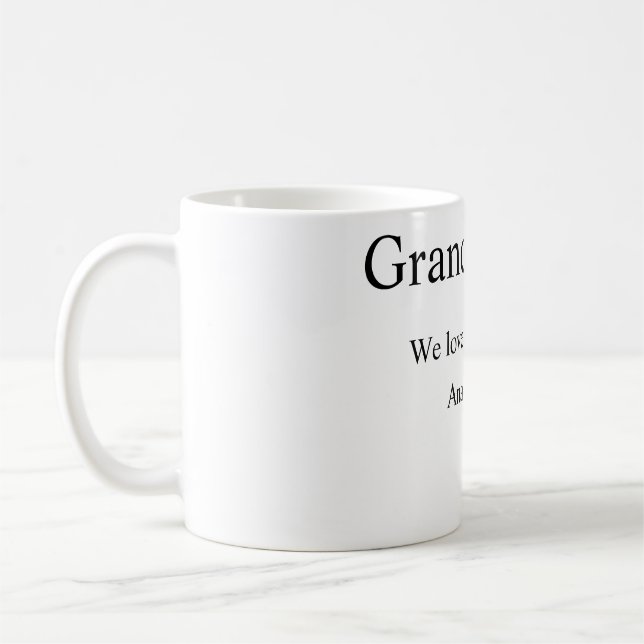 Mug Grand-parents nous vous aimons ajouter nom simple  (Gauche)