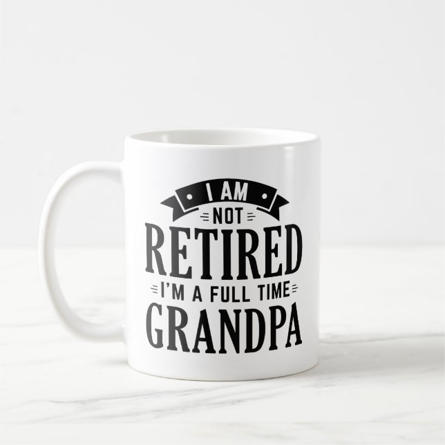 Mug Grand-père à temps plein retraité (Gauche)