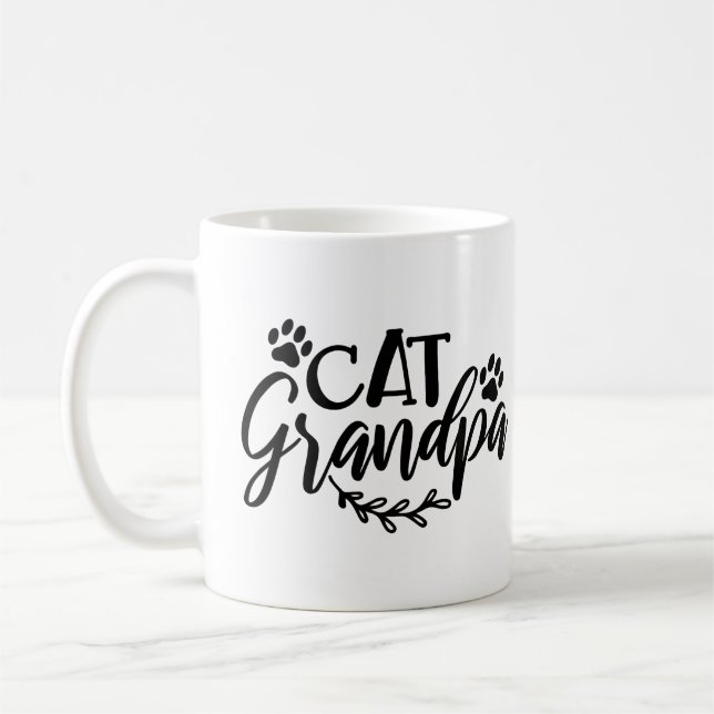 Mug Grand-père animal de compagnie de chat mignonne (Gauche)