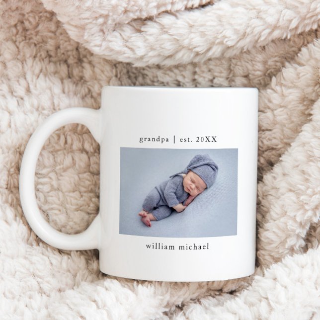 Mug Grand-père Année d'établissement nouvelle photo bé (Créateur téléchargé)