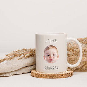 Mug Grand-père Anniversaire, Bébé Visage Dady Cadeau, 