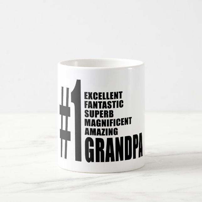 Mug Grand-père Anniversaire : Numéro Un Grand-Père (Centre)