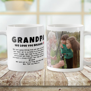 Mug Grand-père Cadeau photo personnalisé des enfants
