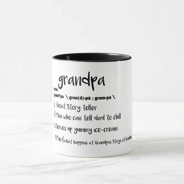 Mug Grand-père cool fête des pères Noël drôle (Centre)