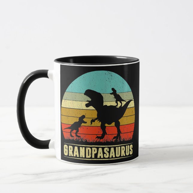 Mug Grand-père Dinosaur Grand-père Pasaurus 2 Deux enf (Gauche)
