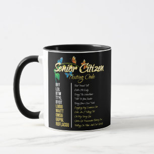 Mug Grand-père du code de textos des seniors en détres