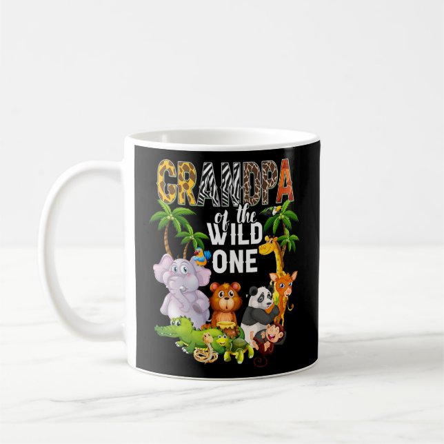 Mug Grand-Père Du Sauvage Un Anniversaire Safari Jungl (Gauche)