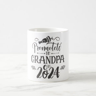 Mug grand-père est 2024, Promoted To Grandpa Est. 2024