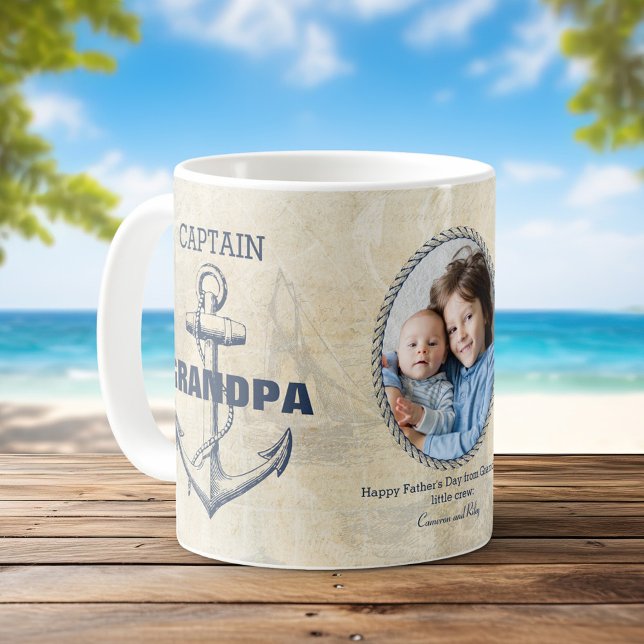 Mug Grand-père Fête des pères nautique photo (Créateur téléchargé)
