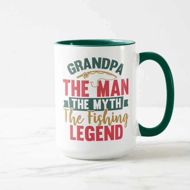 Mug Grand-Père - L'Homme, Le Mythe, La Légende De La P (Droite)