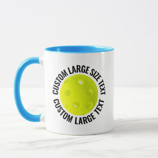 Mug Grand texte BLEU CLAIR Combo 11oz Pickleball perso