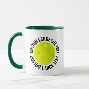 Mug Grand texte HUN. GREEN Combo 11oz Pickleball perso