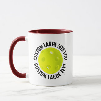 Mug Grand texte MAROON Combo 11oz Pickleball personnal