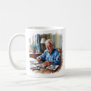 Mug Grand Timbre Collecte Cadeau Philateliste