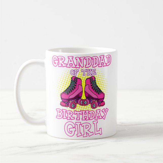 Mug Granddad Of The Birthday Girl Roller Skates Bday S (Gauche)