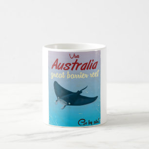 Mug Grande barrière de corail, Australie poster de voy