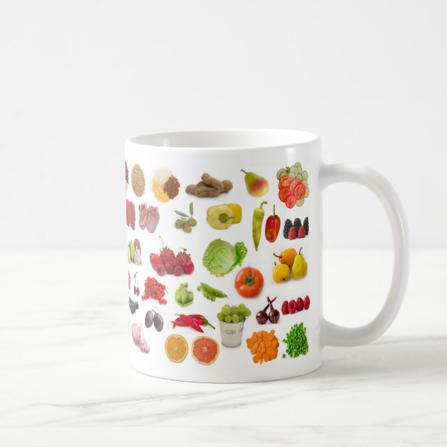 Mug grande collection de fruits et légumes (Droite)