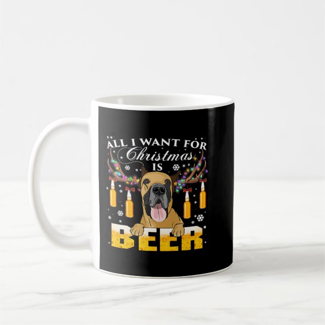 Mug Grande Dane Reindeer Bière Noël Ornements Noël Noë (Gauche)