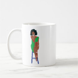 Mug Grande Diva en vert et rose