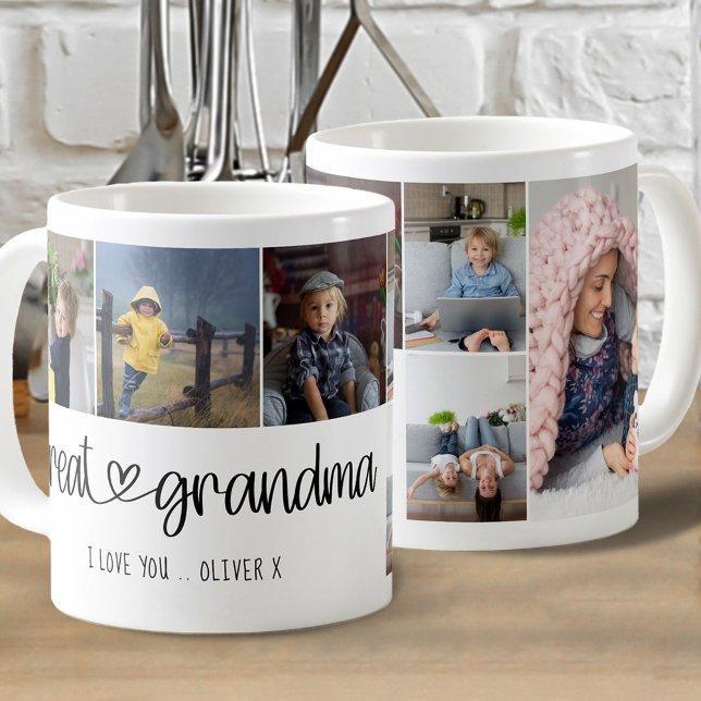 Mug Grande grand-mère mignonne Lettres Je t'aime 6 Pho (Créateur téléchargé)