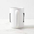 Grande lettre Monogramme Moderne Minimal Blanc Noi