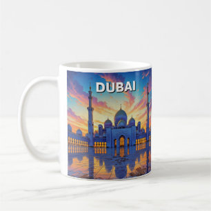 Mug Grande Mosquée de Dubaï UAE Coucher de soleil