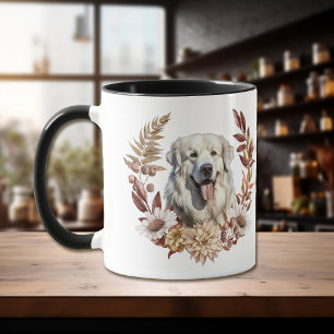 Mug Grande Pyrénées Chien Automne Wreath