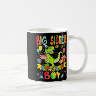 Mug Grande Soeur De L'Anniversaire Dinosaur T-rex Birt