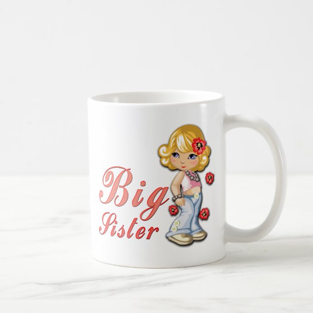 Mug Grande soeur et fleurs (Droite)