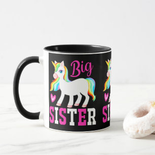 Mug Grande Soeur Unicorne Magique avec Mane Arc-en-Cie