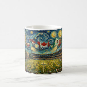 Mug Grande USA MX CA  Van Gogh Style Art Mural Décorat