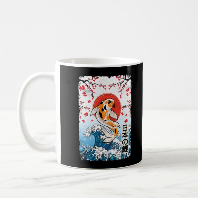 Mug Grande vague au large de Kanagawa Cerry Blossom Po (Gauche)