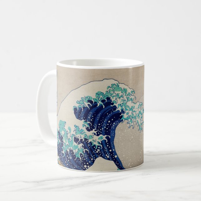 Mug Grande vague d'Hokusai au large de Kanagawa. art j (Devant gauche)