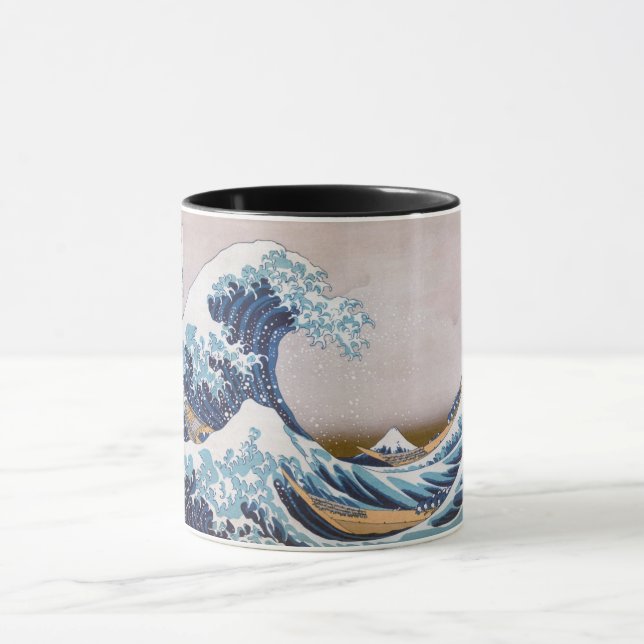 Mug Grande vague du tsunami Kanagawa Japon par Hokusai (Centre)